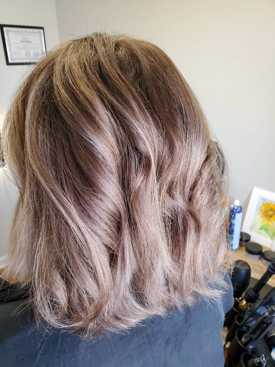 Lavender balayage work at Choppers Hair Studio